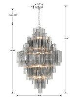 Addis Diamond Chandelier 49''H