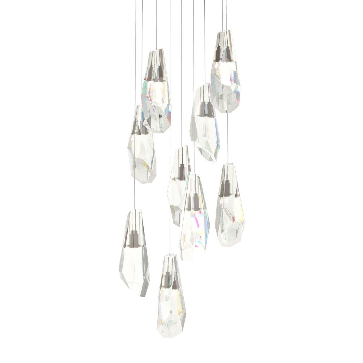 Modern Art Glass Luma Round Multi Light Pendant