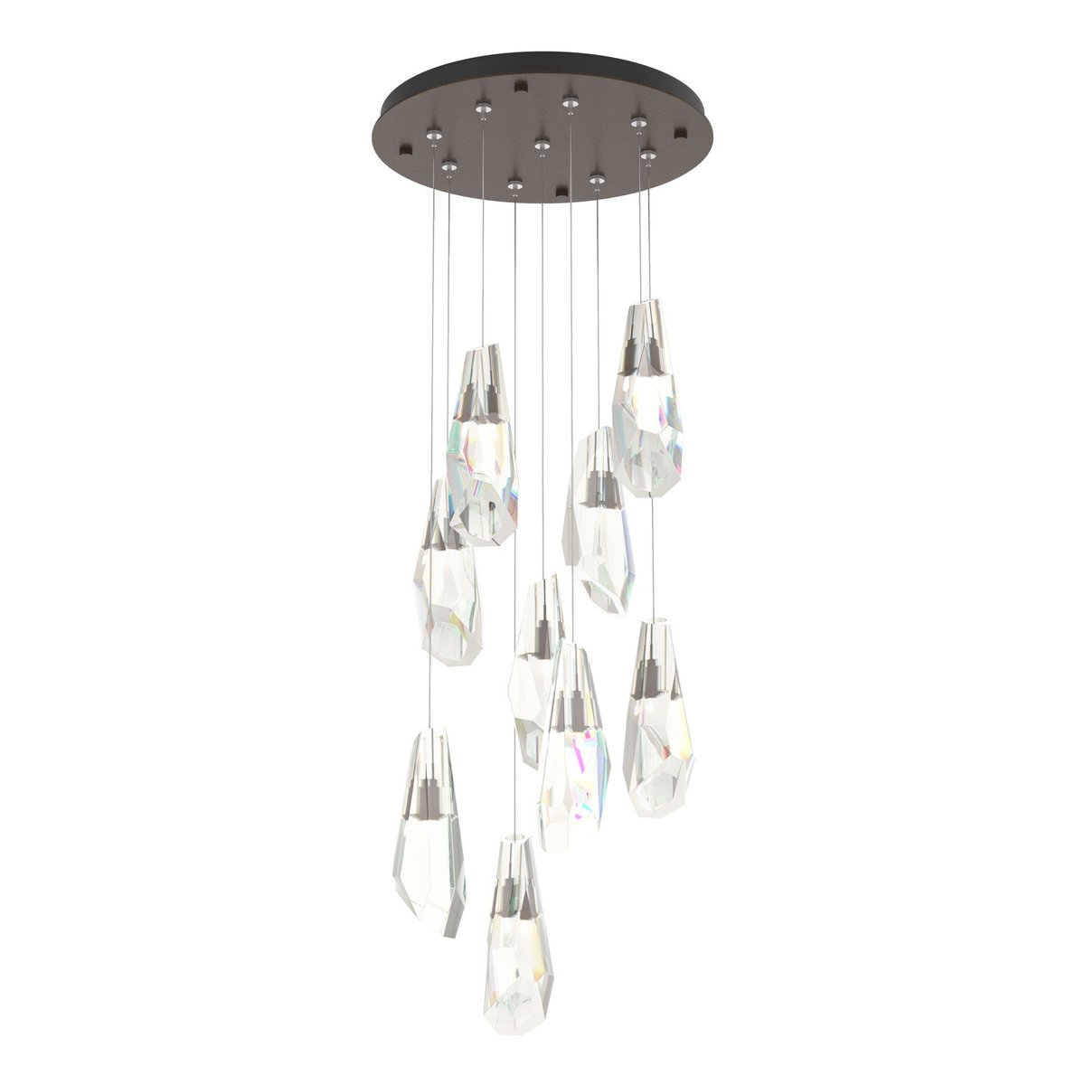 Modern Art Glass Luma Round Multi Light Pendant