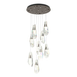 Modern Art Glass Luma Round Multi Light Pendant