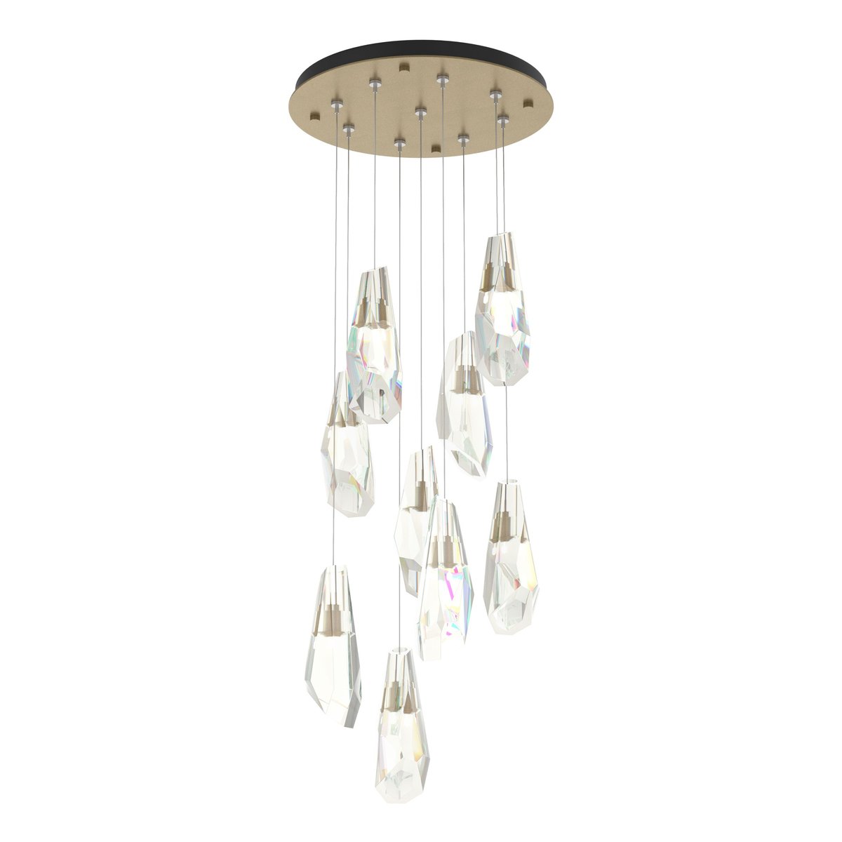 Modern Art Glass Luma Round Multi Light Pendant