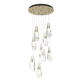 Modern Art Glass Luma Round Multi Light Pendant