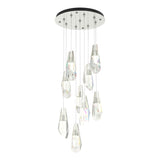 Modern Art Glass Luma Round Multi Light Pendant