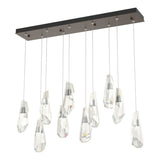 Modern Art Glass Luma Linear Multi Light Pendant