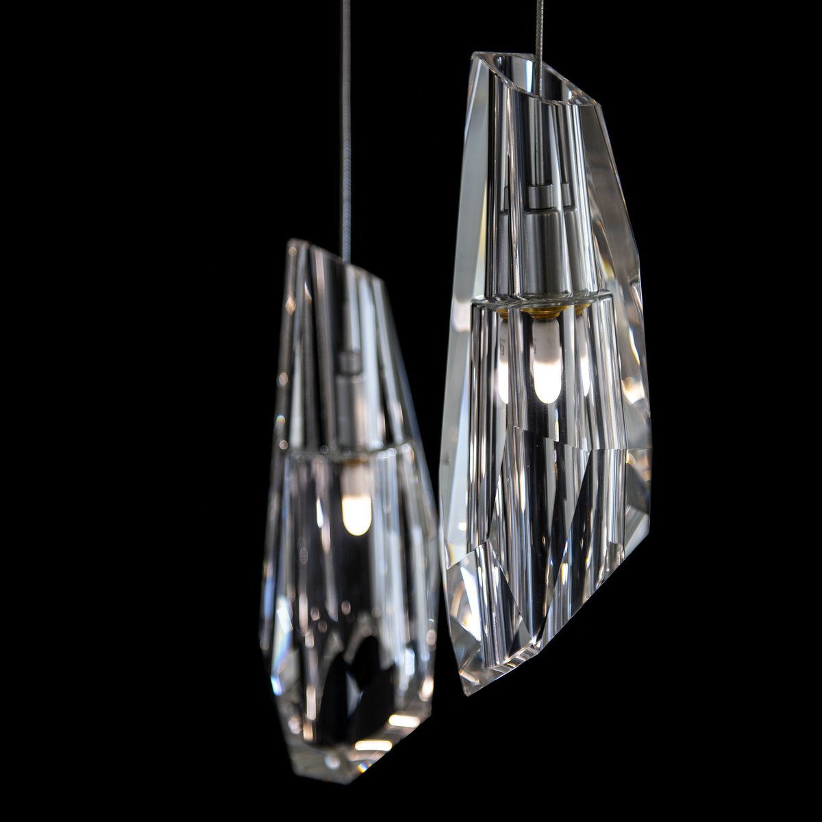 Modern Art Glass Luma Linear Multi Light Pendant