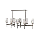 Art Glass Crystal Ana Linear Chandelier