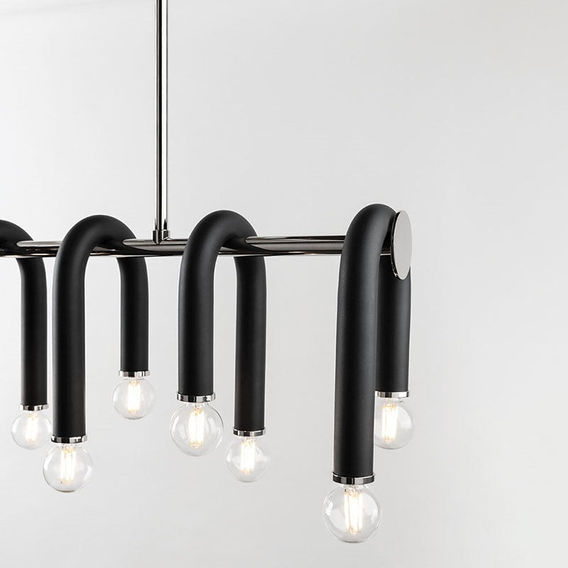 Whit Asymmetric U-shape Linear Pendant