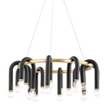 Whit Asymmetric U-shape Round Chandelier