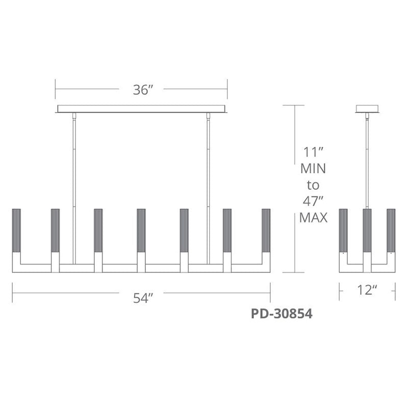 Mordern Cinema Linear Chandelier