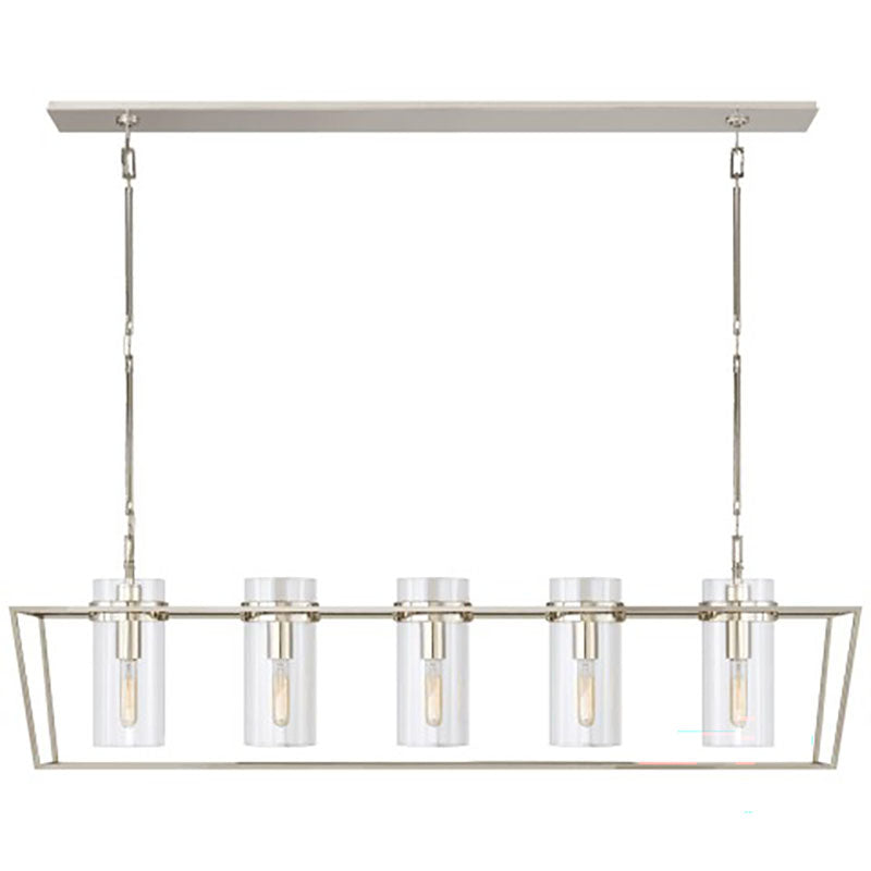 Modern Art Glass Presidio Linear Chandelier 5-Light