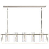 Modern Art Glass Presidio Linear Chandelier 5-Light